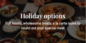 the best healthy, sustainable, and delicious Thanksgiving holiday takeout menus, meals, and dishes in San Francisco Bay Area