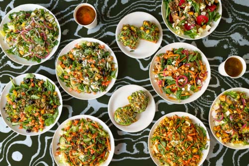 Fresh, punchy healthy salads plus healthy broth and more at Electric Greens, Chicago, IL