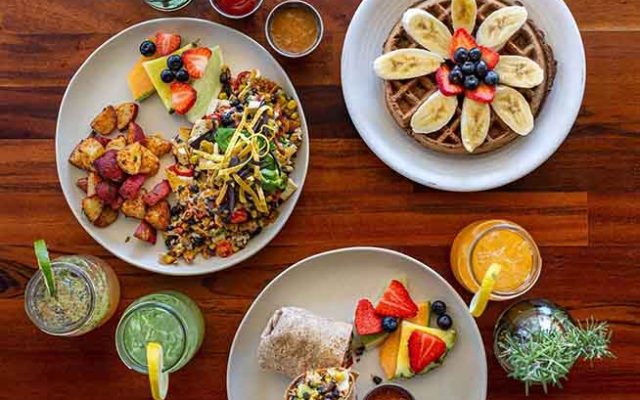 Locally-sourced, all plant-based daily brunch at Heartbeet in Houston, TX